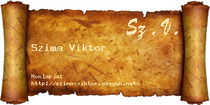Szima Viktor névjegykártya