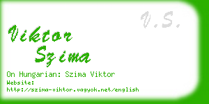 viktor szima business card